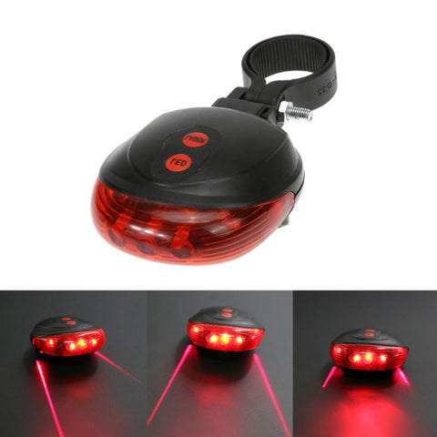 Bicycle LED Taillight Safety Warning Light Bike Accessory Laser Tail Lamp