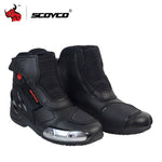 Motorcycle Boots Leather Moto Boots