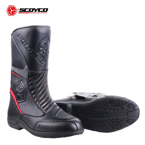 Motorcycle Boots Men Waterproof Leather