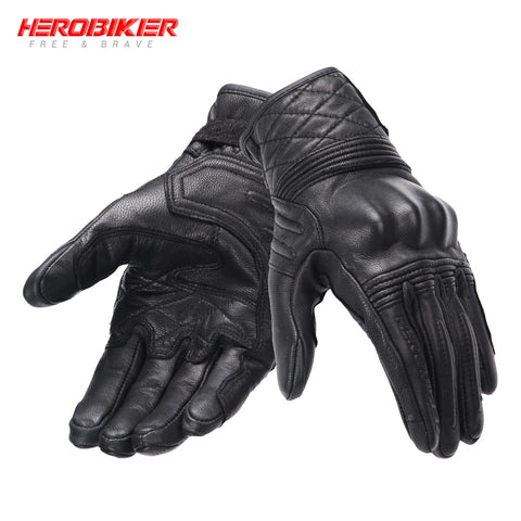 Motorcycle Gloves Men Goatskin Leather
