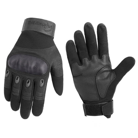 Black Carbon Fiber Motorcycle Gloves Men Breathable Gloves