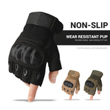 Outdoor Motorcycle Hard Knuckle Fingerless Gloves