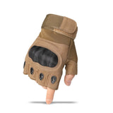 Outdoor Motorcycle Hard Knuckle Fingerless Gloves