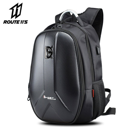 Motorcycle Backpack Carbon Fiber Waterproof Moto Motorbike Helmet Bags Travel Luggage Computer Bags USB Charging Plug