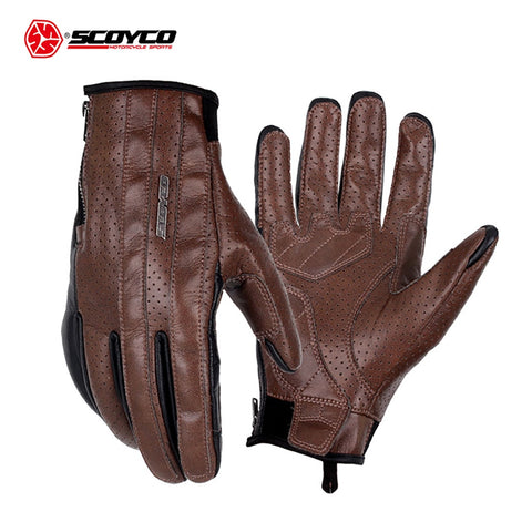 Retro Motorcycle Gloves Microfiber Leather