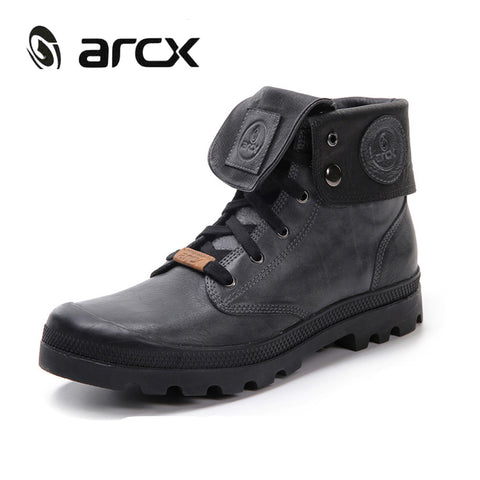 Retro style Men Leather Motorcycle Boots