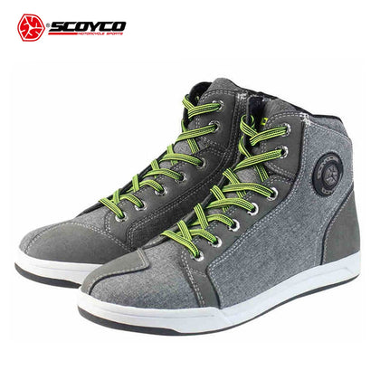 Motorcycle Boots Men Road Street Casual Shoes Breathable Protective Gear
