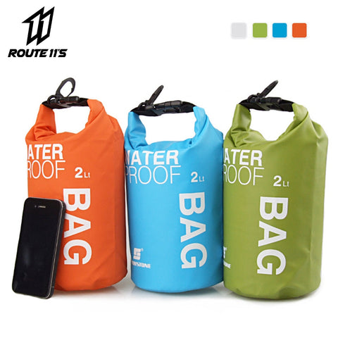 Motorcycle Bag Swimming Bag Dry 4 Colors Outdoor Nylon Kayaking Storage Drifting Waterproof Rafting Bag Pvc Waterproof Bag 2L